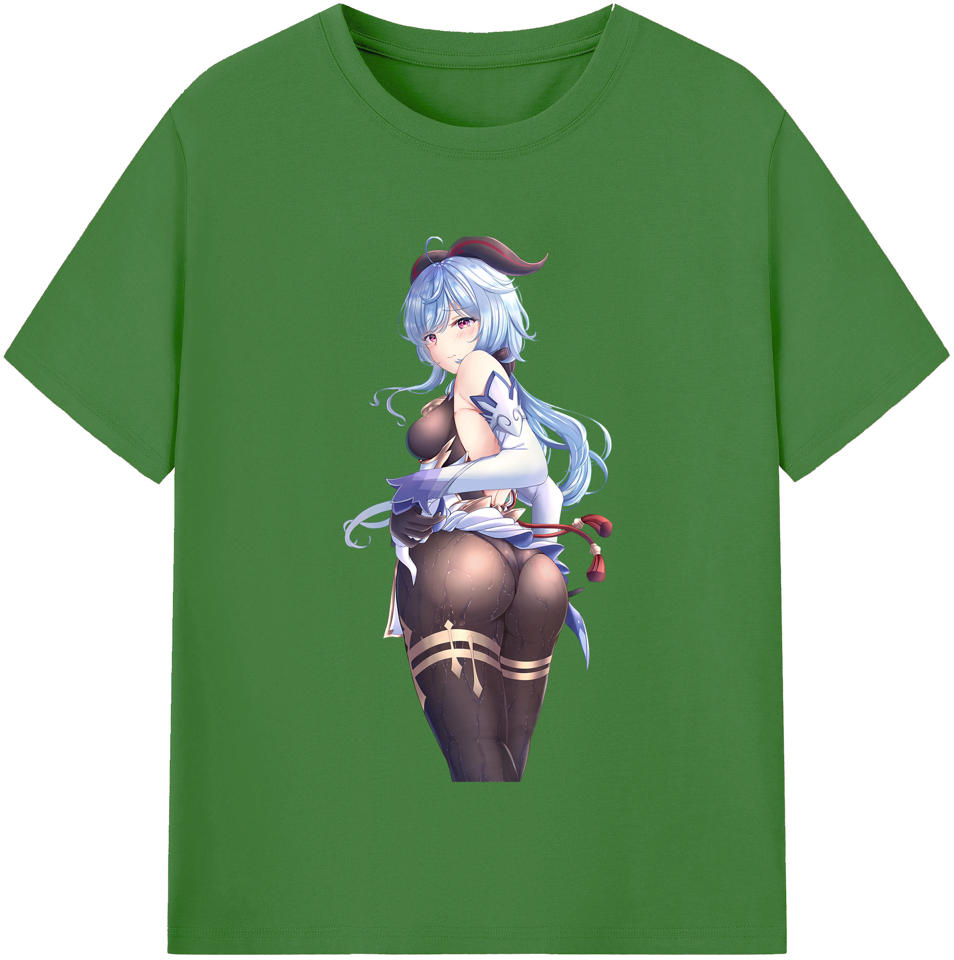 げんし神 甘雨 かんう genshin Ganyu レディースカジュアルプリントTシャツ（綿100％）
